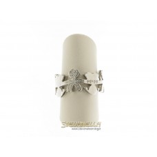 LE BEBE' Le Ghirlande anello bimbo con pavè diamanti referenza LBB084